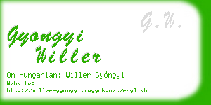 gyongyi willer business card